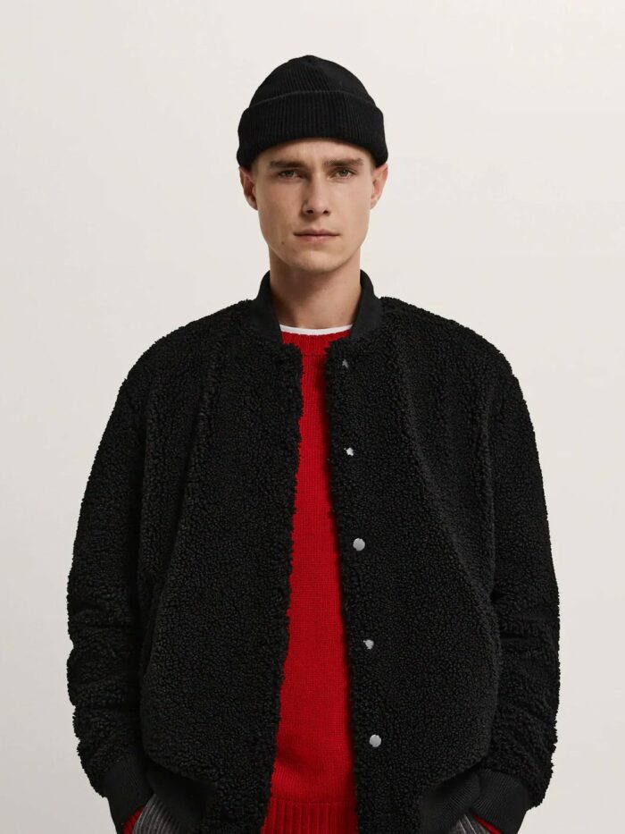 Faux Shearling Bomber Jacket