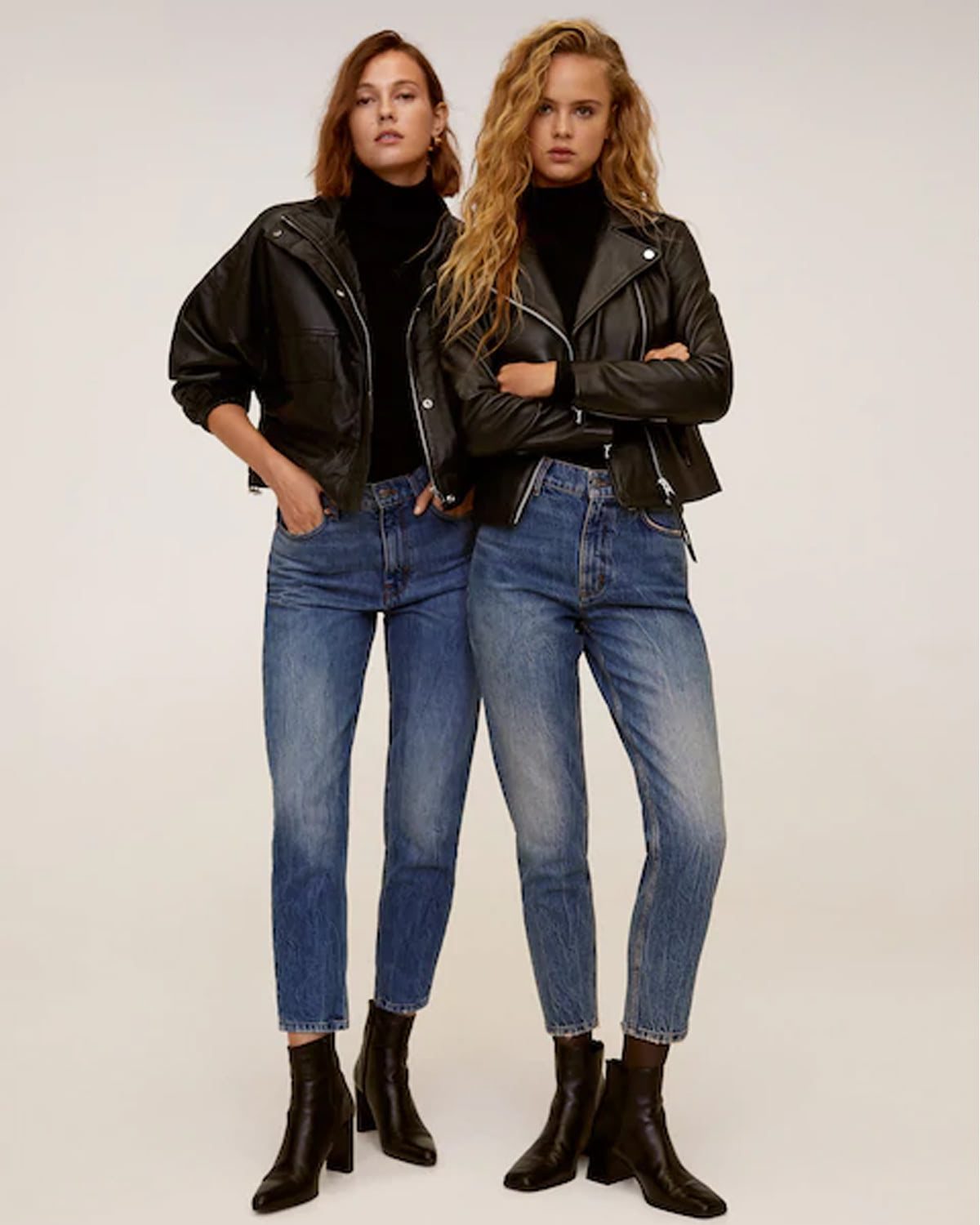 Leather biker jacket - Image 2